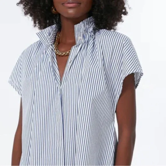 TUCKERNUCK POMANDER PLACE Blue Stripe Rae Blouse - Picture 3 of 12